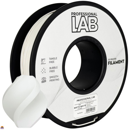 PLA Profissional Lab Branco Mate - Diâmetro 1,75mm Bobine 1kg