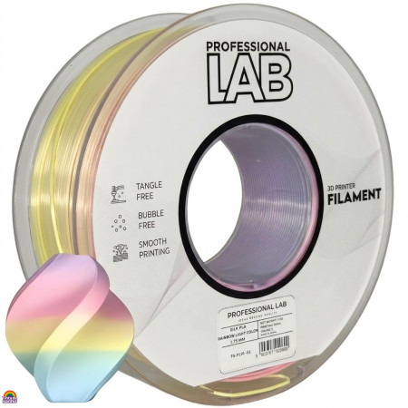 PLA Profissional Lab Silk Rainbow Light - Diâmetro 1,75mm Bobine 1kg