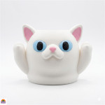 Porta Lápis e Canetas Gato Branco Criativo