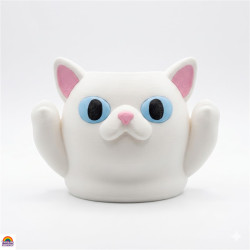 Porta Lápis e Canetas Gato Branco Criativo