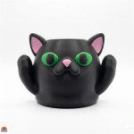 Porta Lápis e Canetas Gato Preto Criativo
