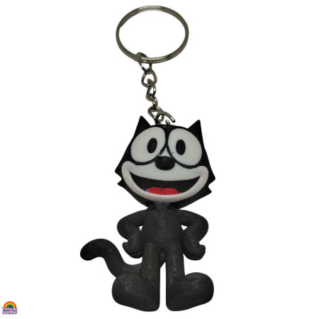 Porta-Chaves Gato Félix Flexível 3D