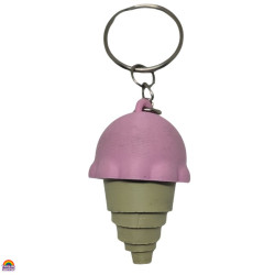 Porta-Chaves Gelado Rosa Flexível 3D Porta-Chaves Gelado Rosa Flexível 3D