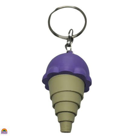 Porta-Chaves Gelado Flexível Lilás 3D