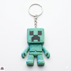 Porta-Chaves Creeper Minecraft 3D Flexível Porta-Chaves Creeper Minecraft 3D Flexível