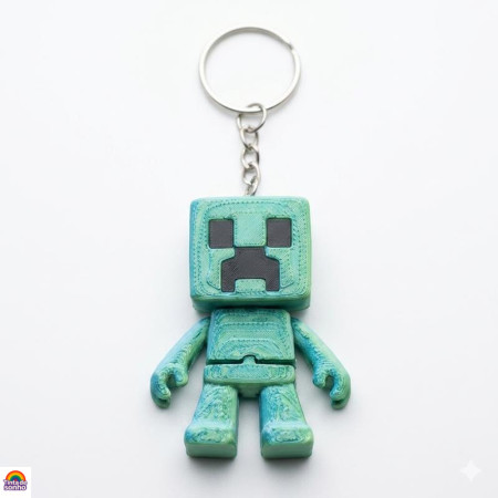 Porta-Chaves Creeper Minecraft 3D Flexível
