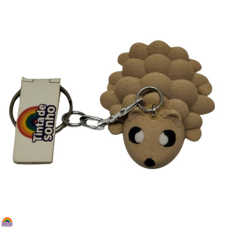 Porta-Chaves Ouriço Articulado 3D Flexível