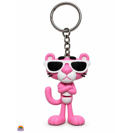 Porta-Chaves Pantera Cor-de-Rosa 3D Flexível