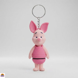Porta-Chaves Leitão Piglet 3D Flexível