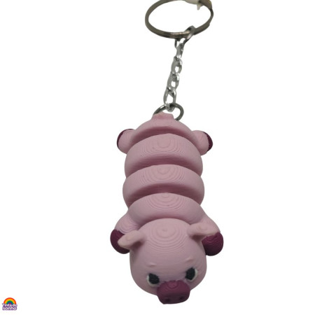 Porta-Chaves Porco Articulado 3D