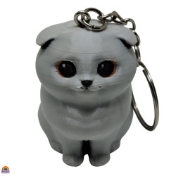 Porta-Chaves Gato Scottish Fold 3D Porta-Chaves Gato Scottish Fold 3D
