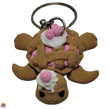 Porta-Chaves Tartaruga Doce Articulada 3D
