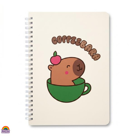 Caderno A5 de Argolas Coffeebara Criativo Caderno A5 de Argolas Coffeebara Criativo