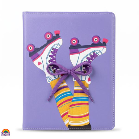 Caderno A5 Patins Retro com Atacador