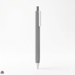 Caneta Esferográfica Minimalista Cinza