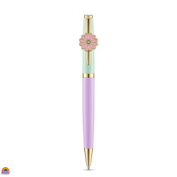 Caneta Esferográfica Clássica Flor de Lótus Pastel