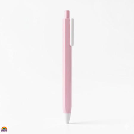 Caneta Esferográfica Minimalista Rosa Pastel