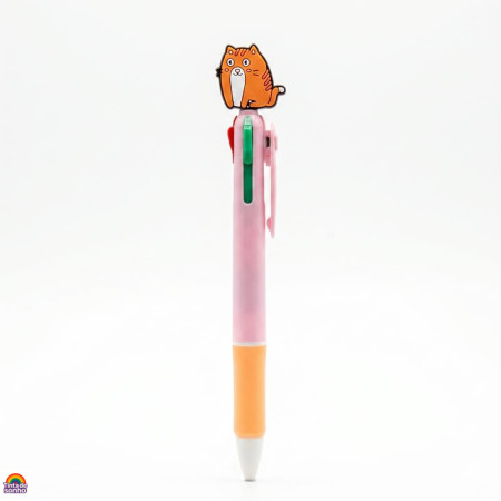 Caneta Multicor Gato Laranja