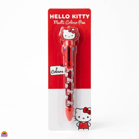 Caneta de 6 Cores Hello Kitty Sanrio Criativa