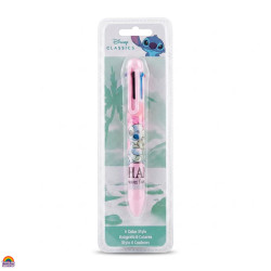 Caneta Stitch Rosa Multicor