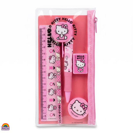 Conjunto Escolar Hello Kitty Completo Conjunto Escolar Hello Kitty Completo