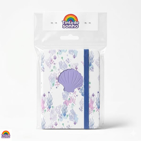 Mini Caderno Concha com Elástico
